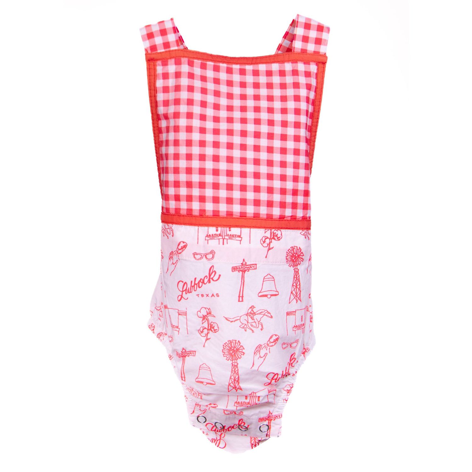 College Toile Crawford Sunsuit, Color: Red/White, Size: 6 Month