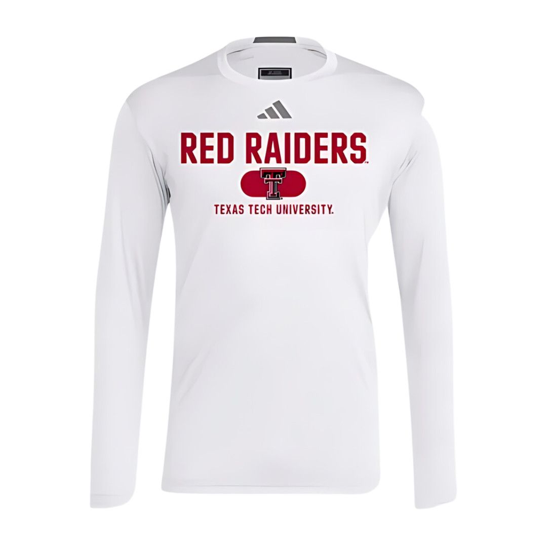 Adidas Stack Up D4T Long Sleeve Tee, Color: White, Size: SM