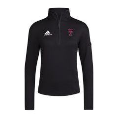Adidas Ladies 1/4 Zip Jacket, Color: Black, Size: SM