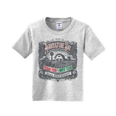 Agriculture Game Day Youth Short Sleeve Tee, Color: Ash Grey, Size: M (10-12)