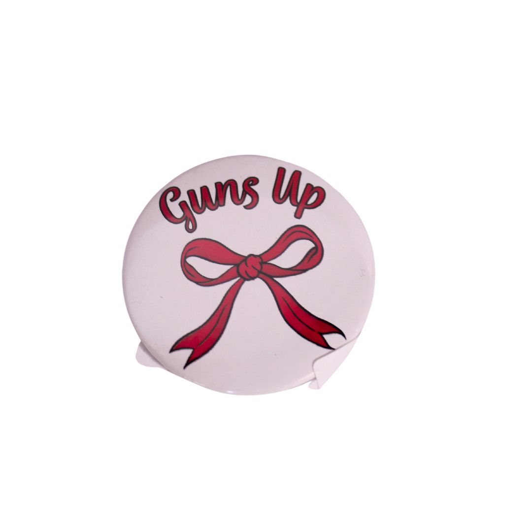 Gameday Buttons - 2", Color: Guns Up Bow