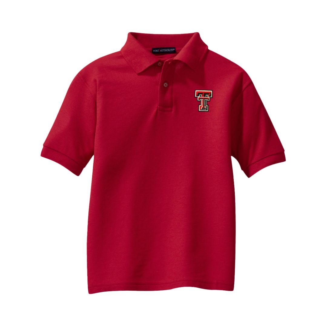 Youth Silk Touch Polo , Color: Red, Size: SM (6-8)