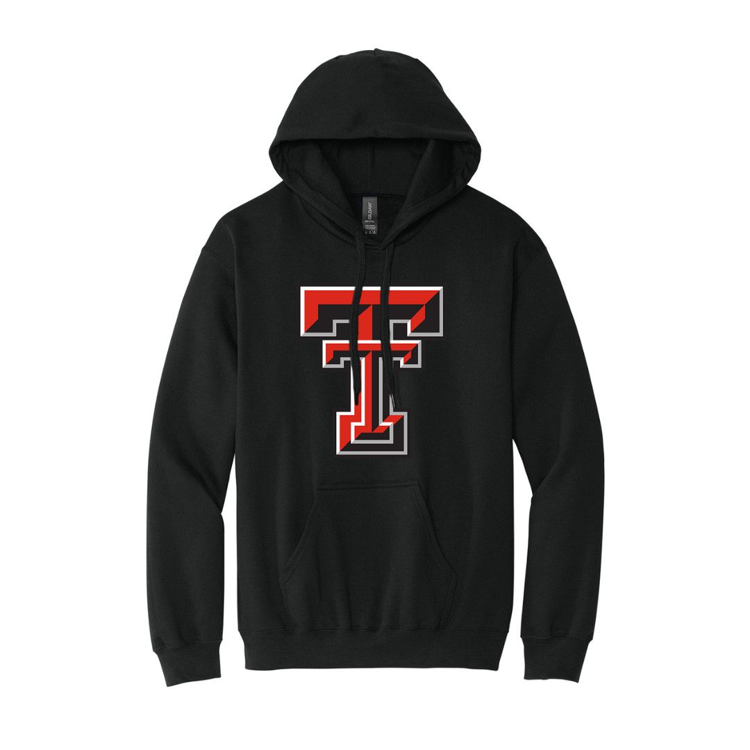 Double T Hood Sweatshirt, Color: Black, Size: SM
