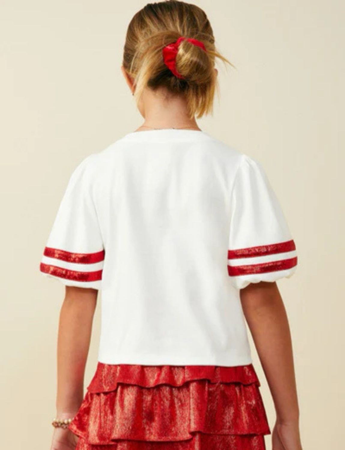 Game Day Girls Balloon Sleeve Top