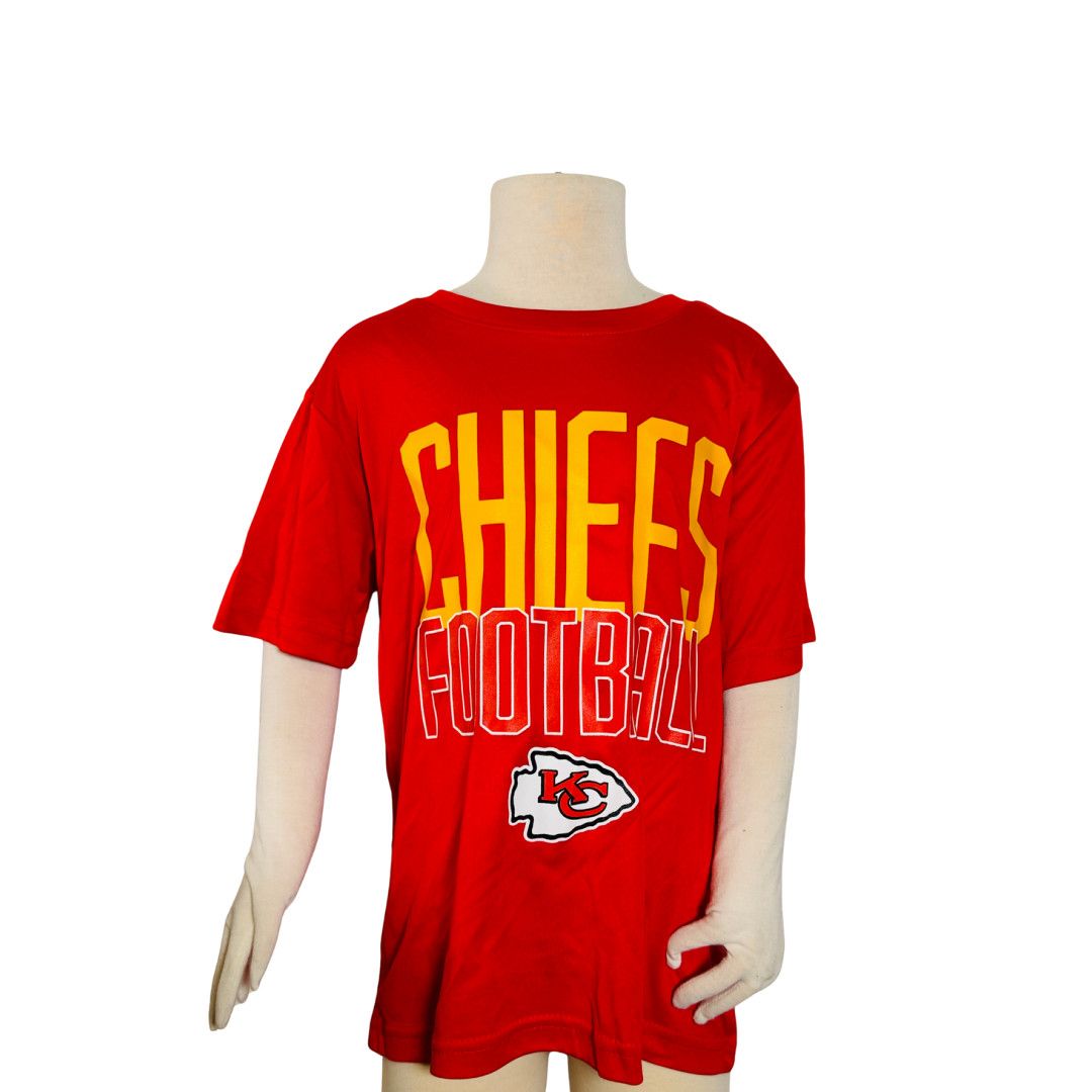 Chiefs Youth Short Sleeve Tee, Color: Red/Gold, Size: SM (6-8)