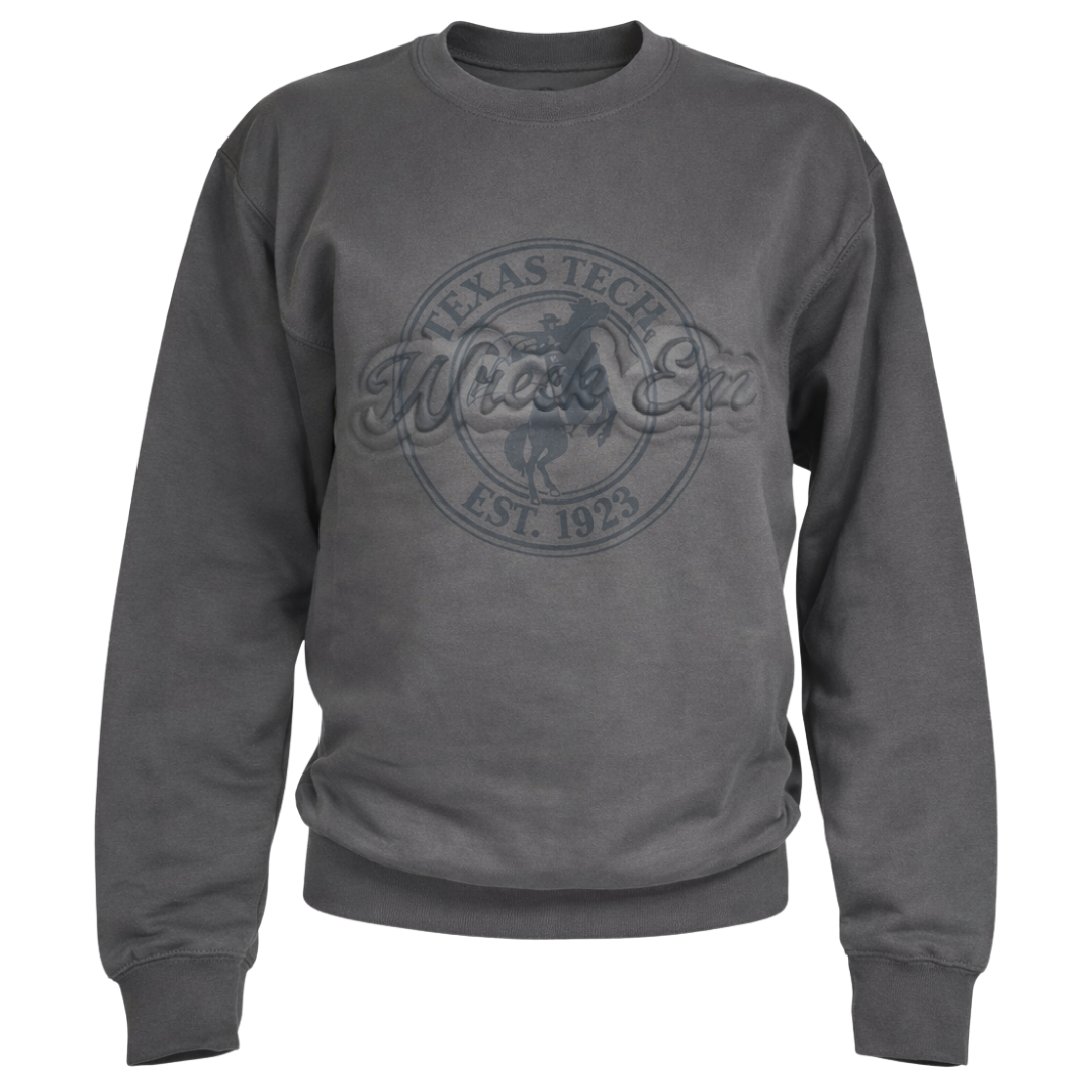 Horse &amp; Rider Wreck 'em Embossed Sweatshirt