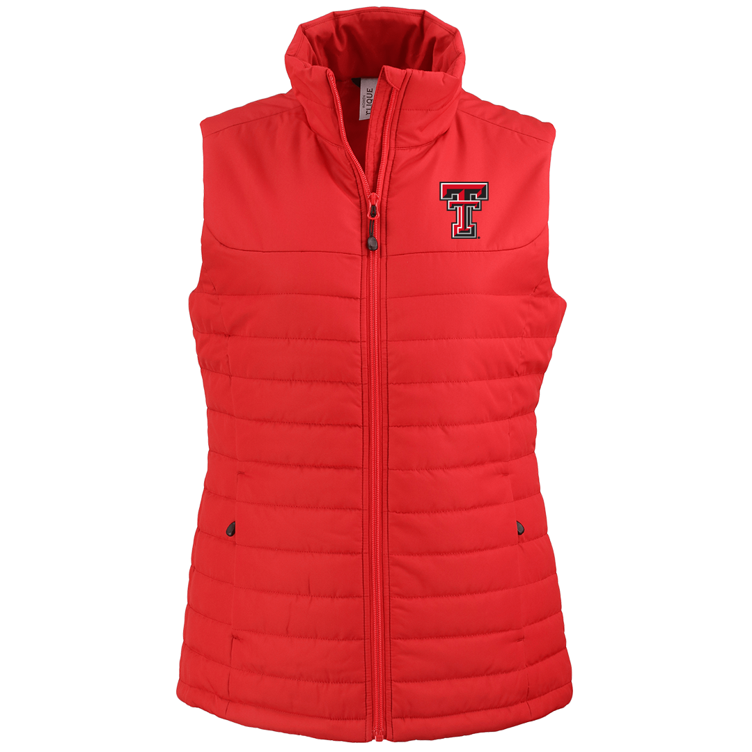 Hudson Ladies Puffer Vest, Color: Red, Size: SM