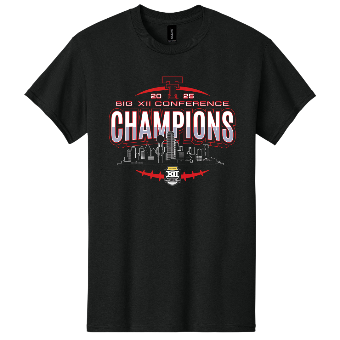 Big 12 Championship Skyline Stripes Short Sleeve Tee