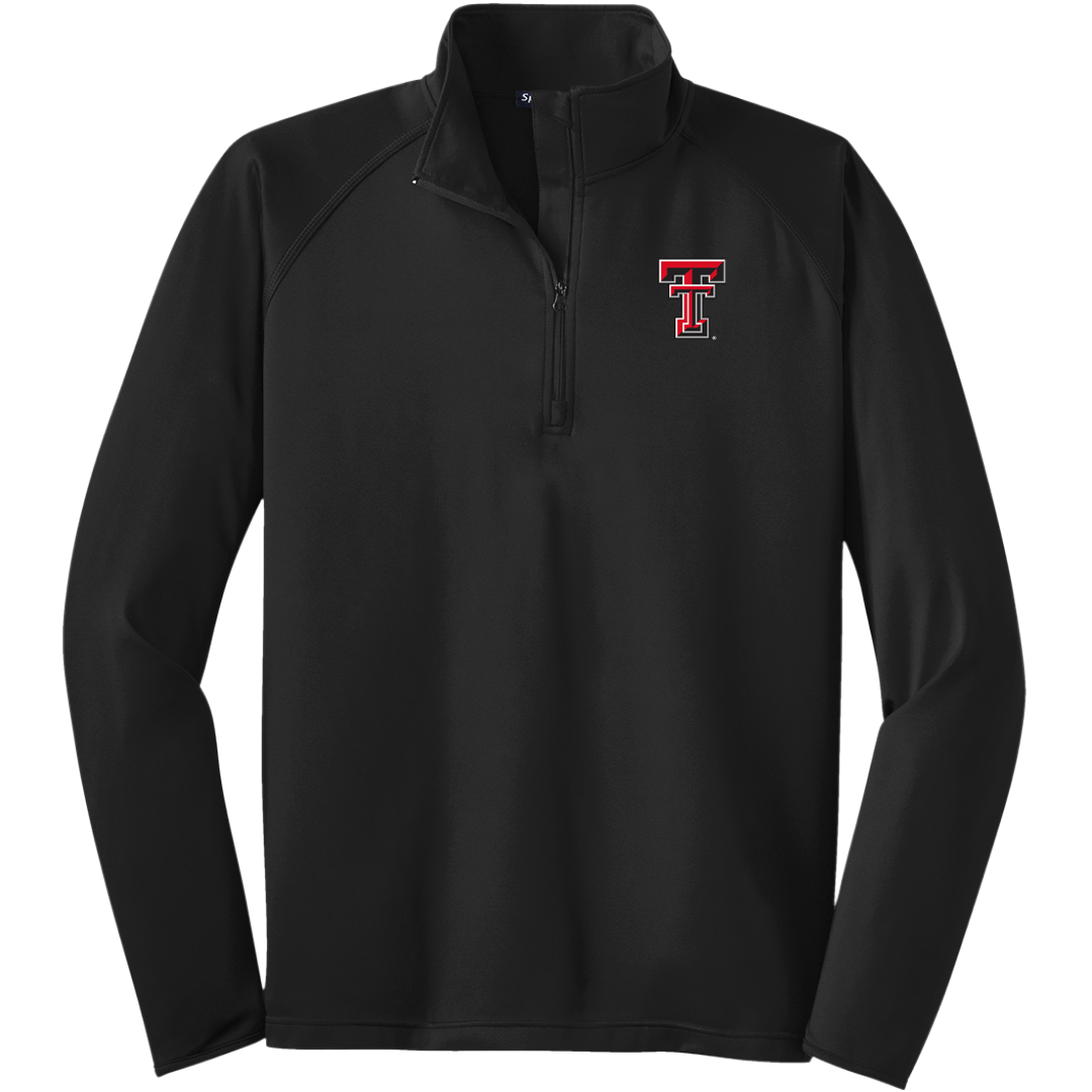 Big &amp; Tall Sport-Wick 1/4 Zip Pullover, Color: Black, Size: Large Tall