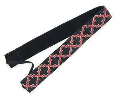 Red &amp; Black Moroccan Tile Print Non-Slip Headband