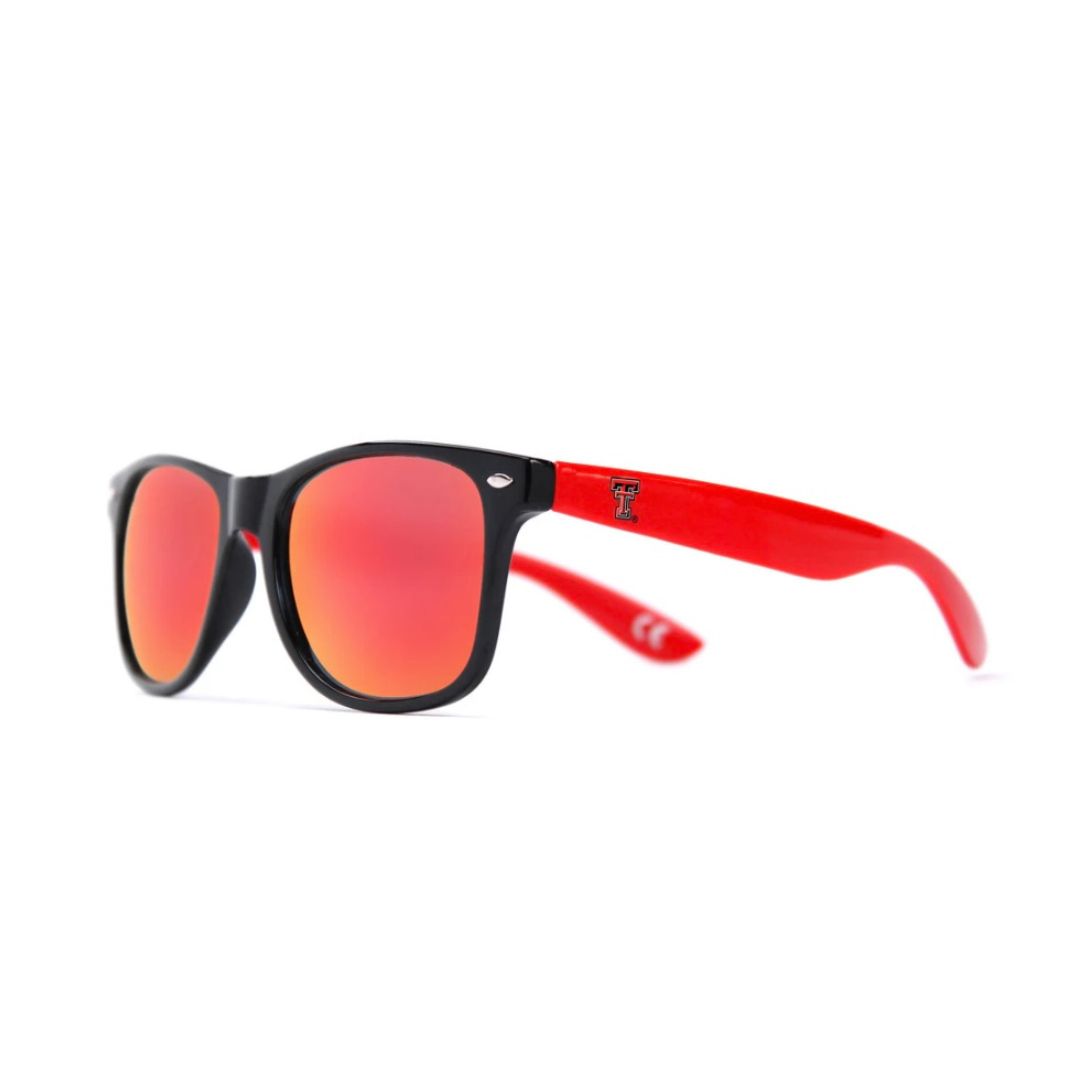 Texas Tech Sunglasses - Black &amp; Red Frame, Red Lenses