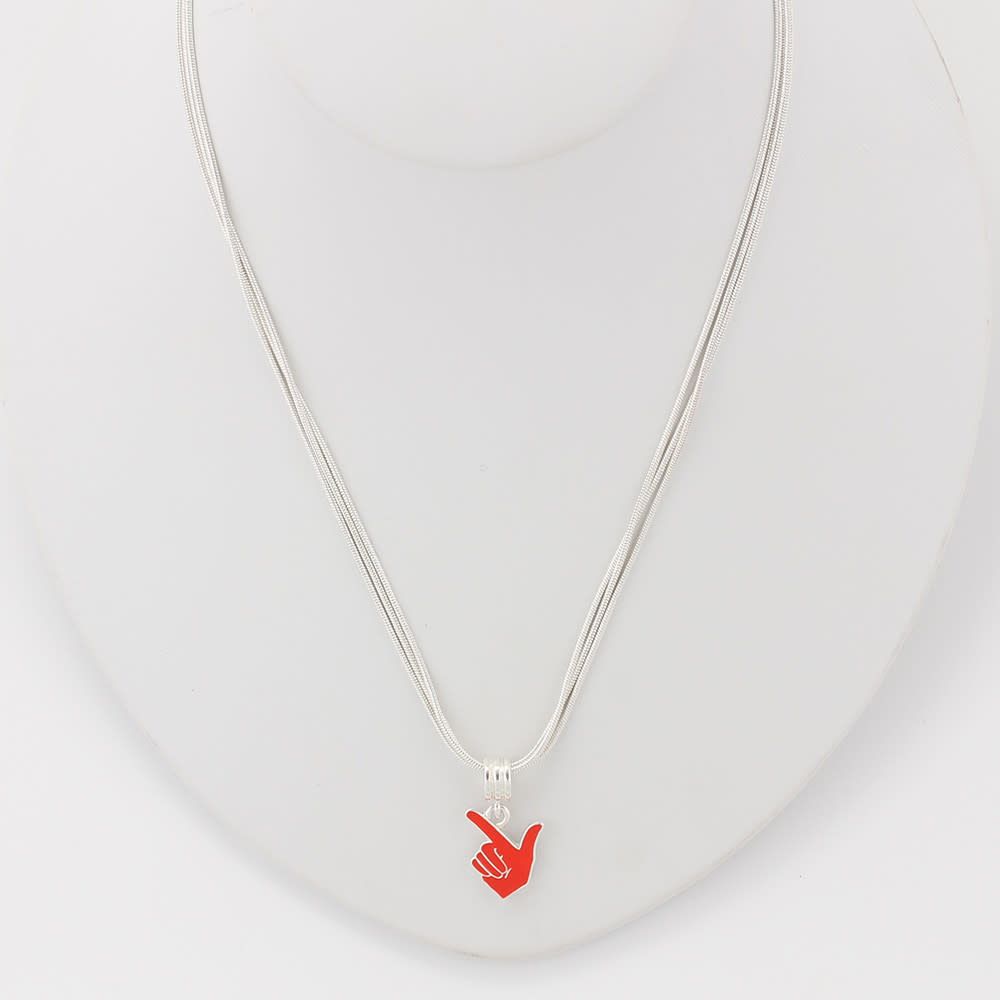 Guns Up Hand Necklace