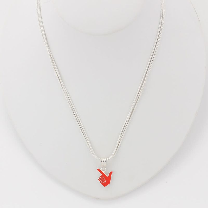 Guns Up Hand Necklace