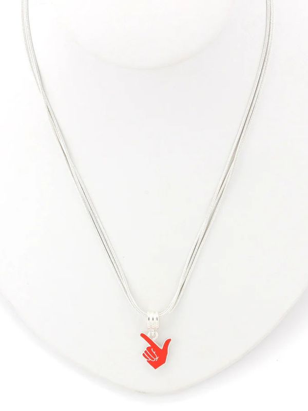 Guns Up Hand Necklace
