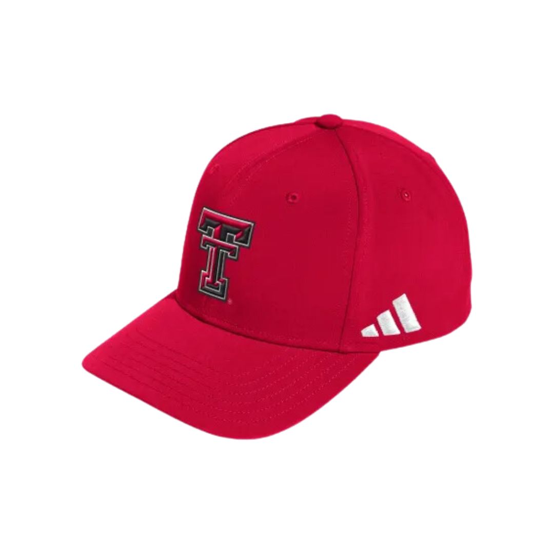 Adidas Flat Brim Snapback Cap, Color: Red