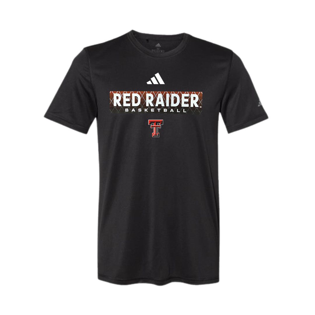Adidas Basketball Argyle Short Sleeve Tee, Color: Black, Size: SM