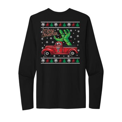 Christmas Cactus Truck Long Sleeve Tee 