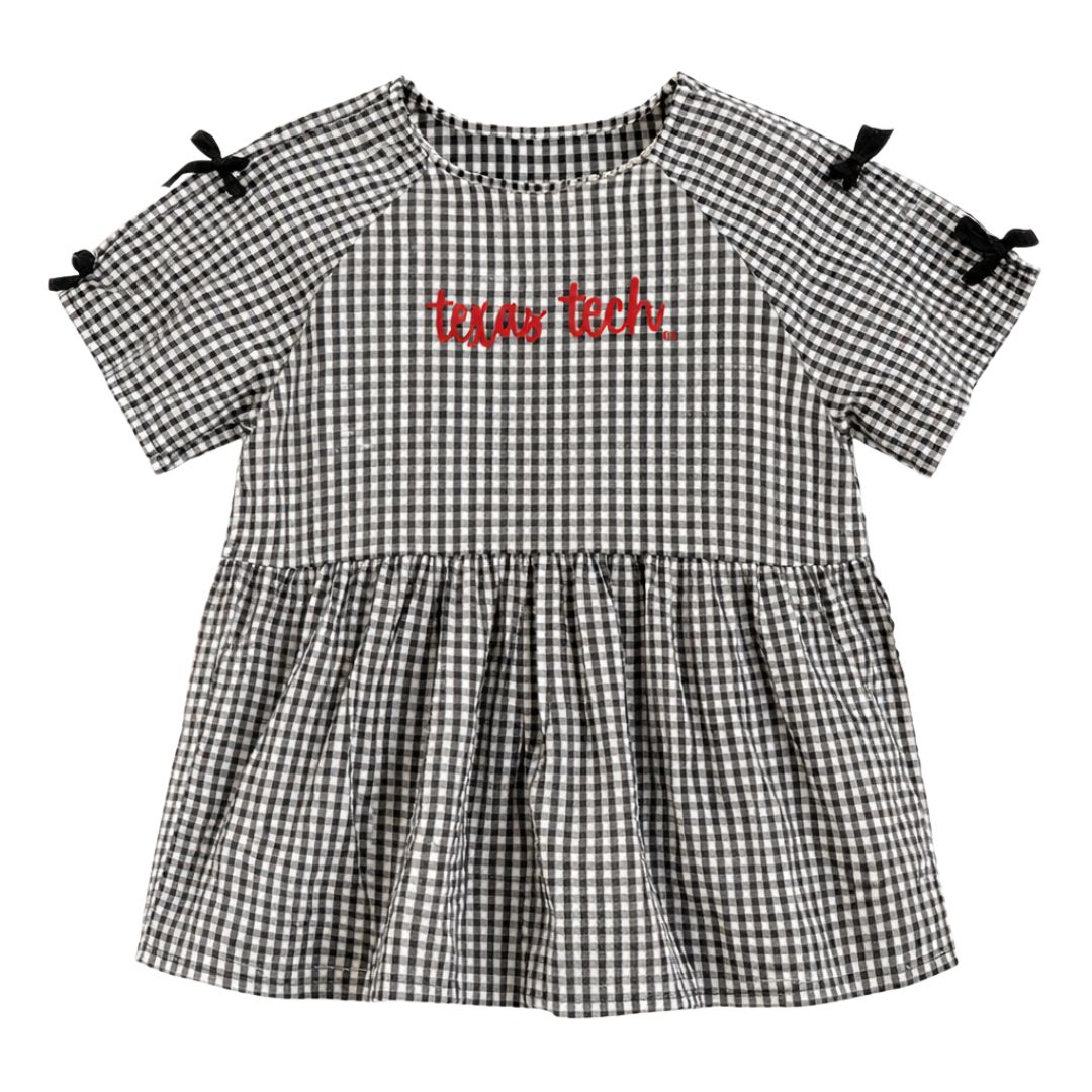 Girls Ribbon Gingham Babydoll Top