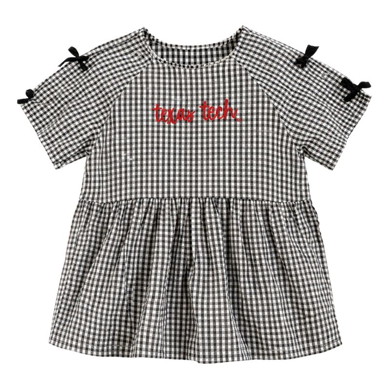 Girls Ribbon Gingham Babydoll Top