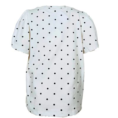 Girls Puff Sleeve Polka Dot Tee