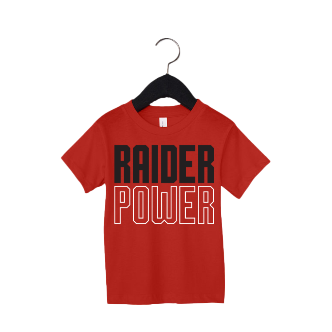 Raider Power Toddler Short Sleeve Tee, Color: Red, Size: 2T