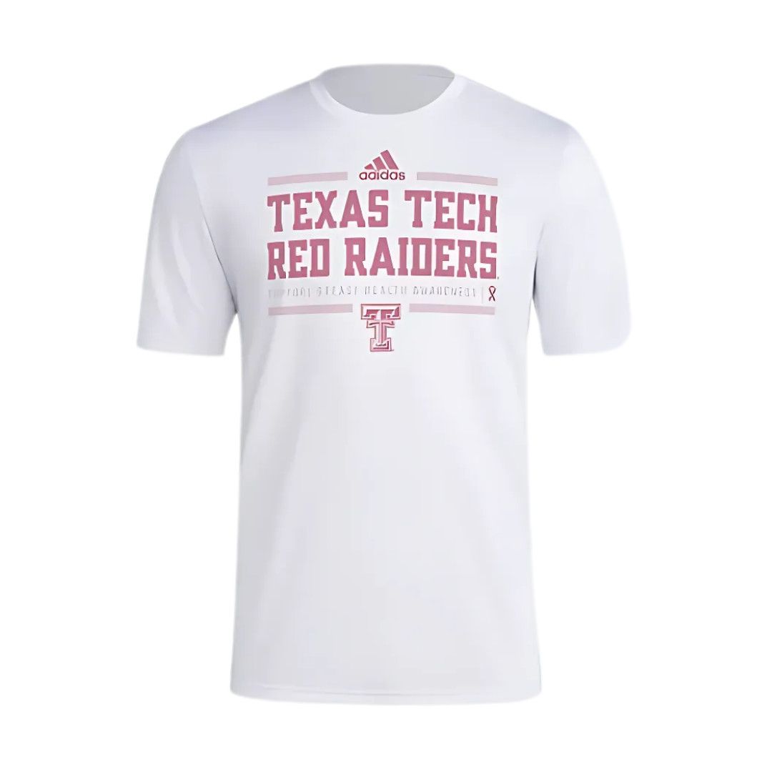 Adidas Pink Awareness Short Sleeve Tee, Color: White, Size: SM