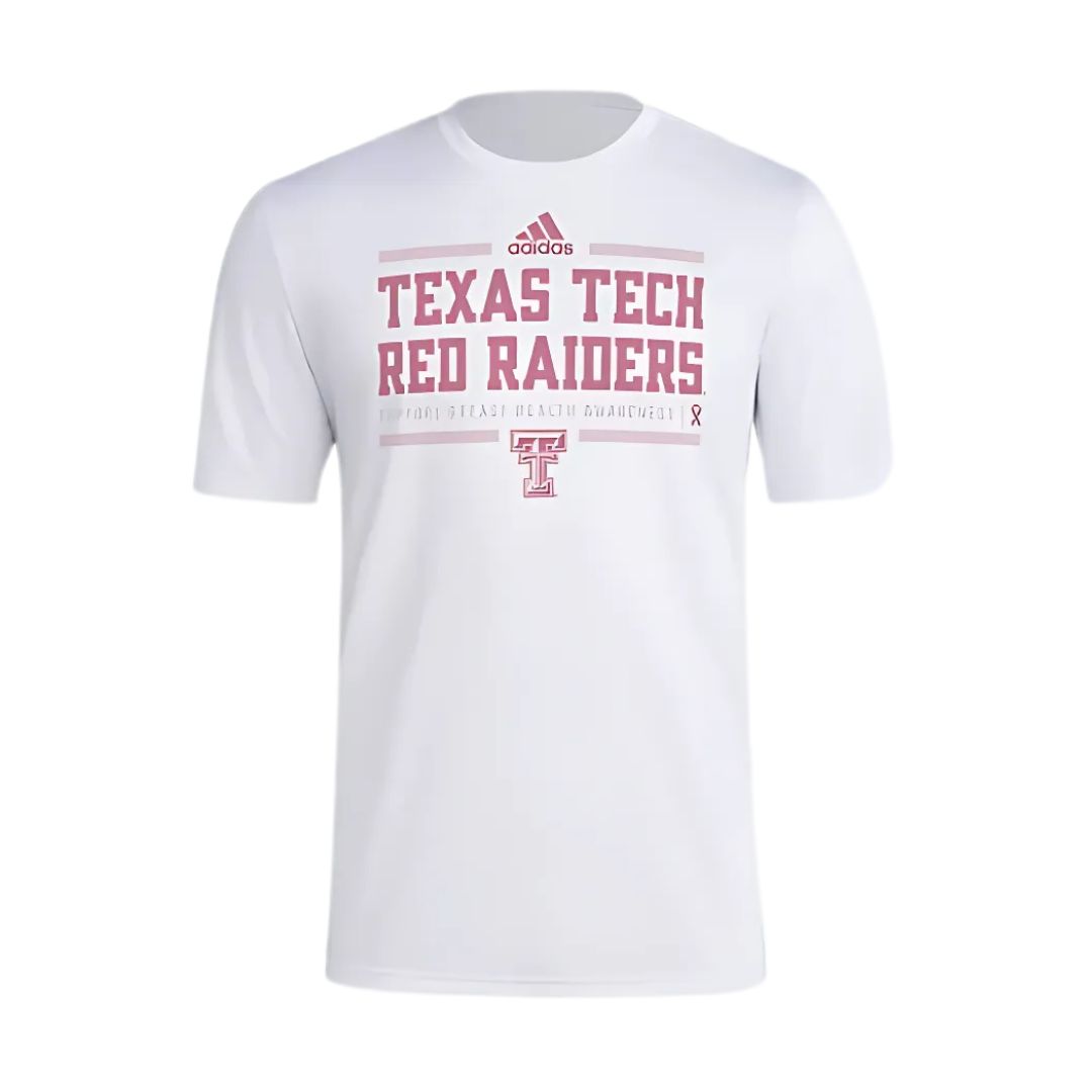 Adidas Texas Tech Pink Awareness Short Sleeve Tee