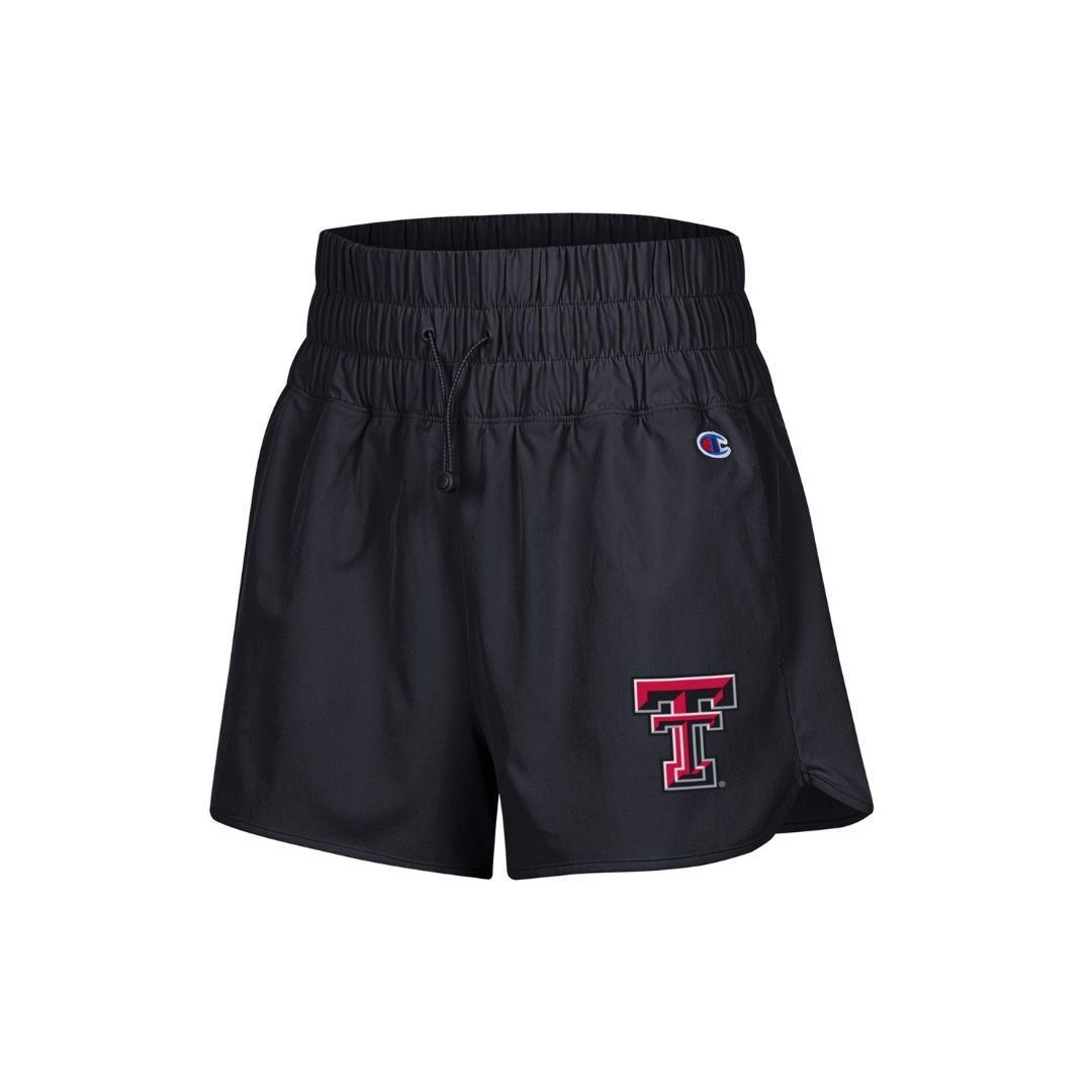 Champion Wide Waist Ladies Shorts, Color: Black, Size: XS