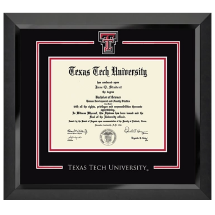 Spirit Double T Diploma Frame