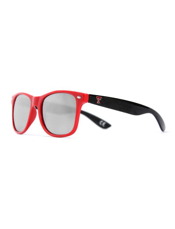 Texas Tech Sunglasses - Red &amp; Black Frame, Silver Lenses