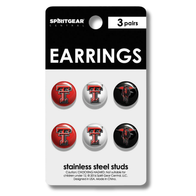 Button Earring Studs - 3 Pack