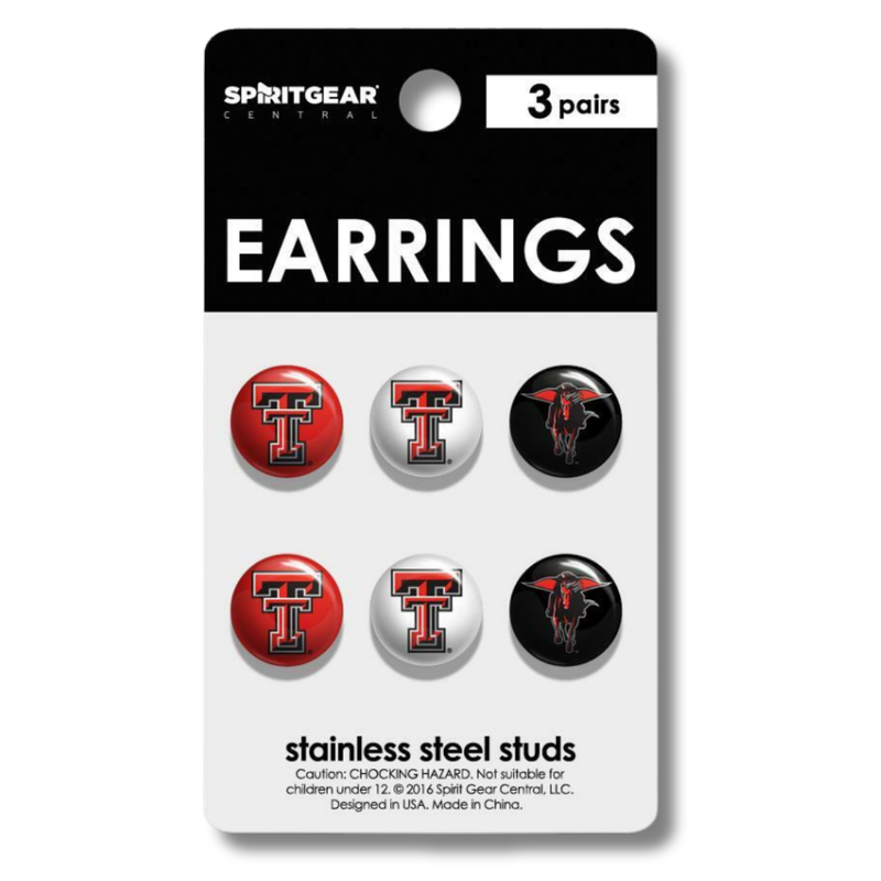 Button Earring Studs - 3 Pack