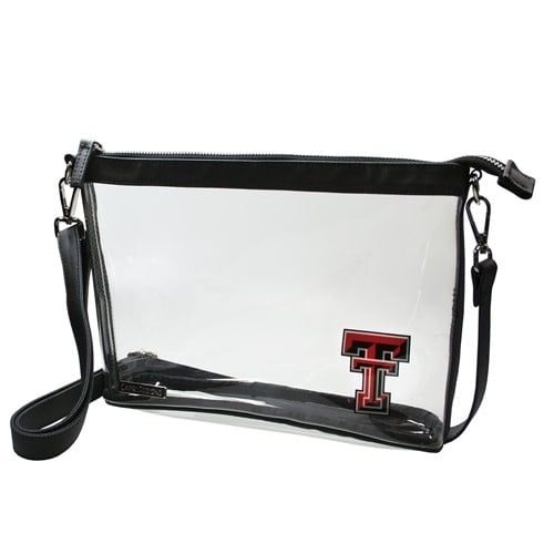 Capri Clear Crossbody Purse - Black - Large