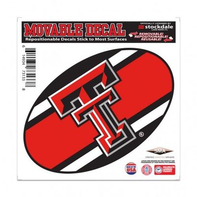 Striped Oval Double T Movable Decal 8"x8"