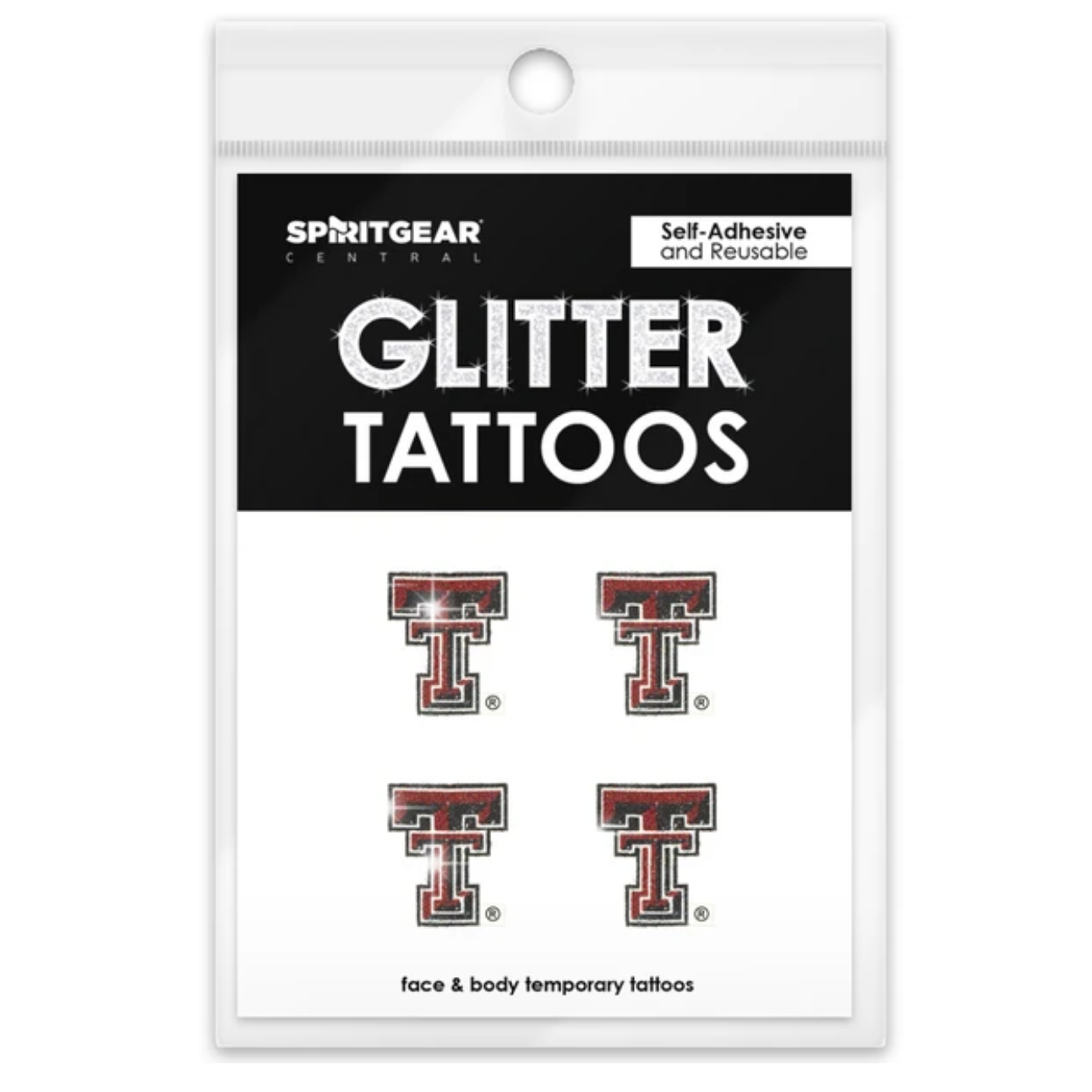 Glitter Double T Tattoo 4 Pack