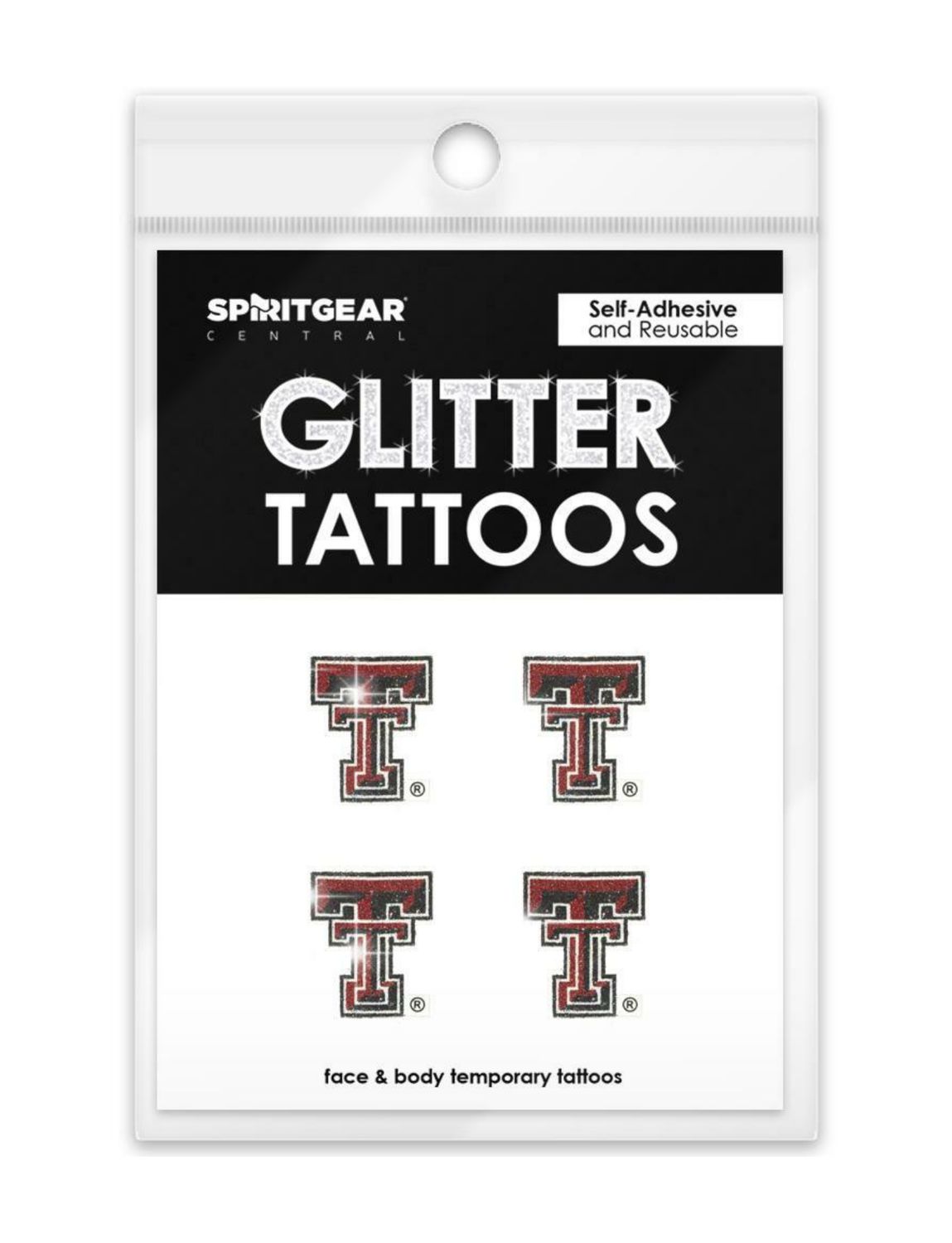 Glitter Double T Tattoo 4 Pack