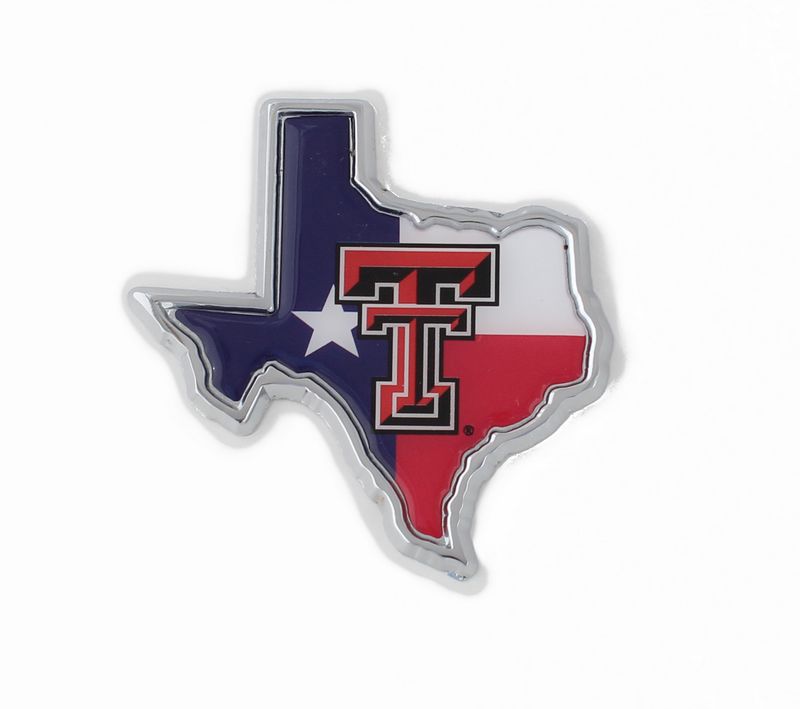 Auto Emblem Double T Texas State Flag