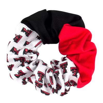 Red &amp; Black Double T Dot Scrunchie