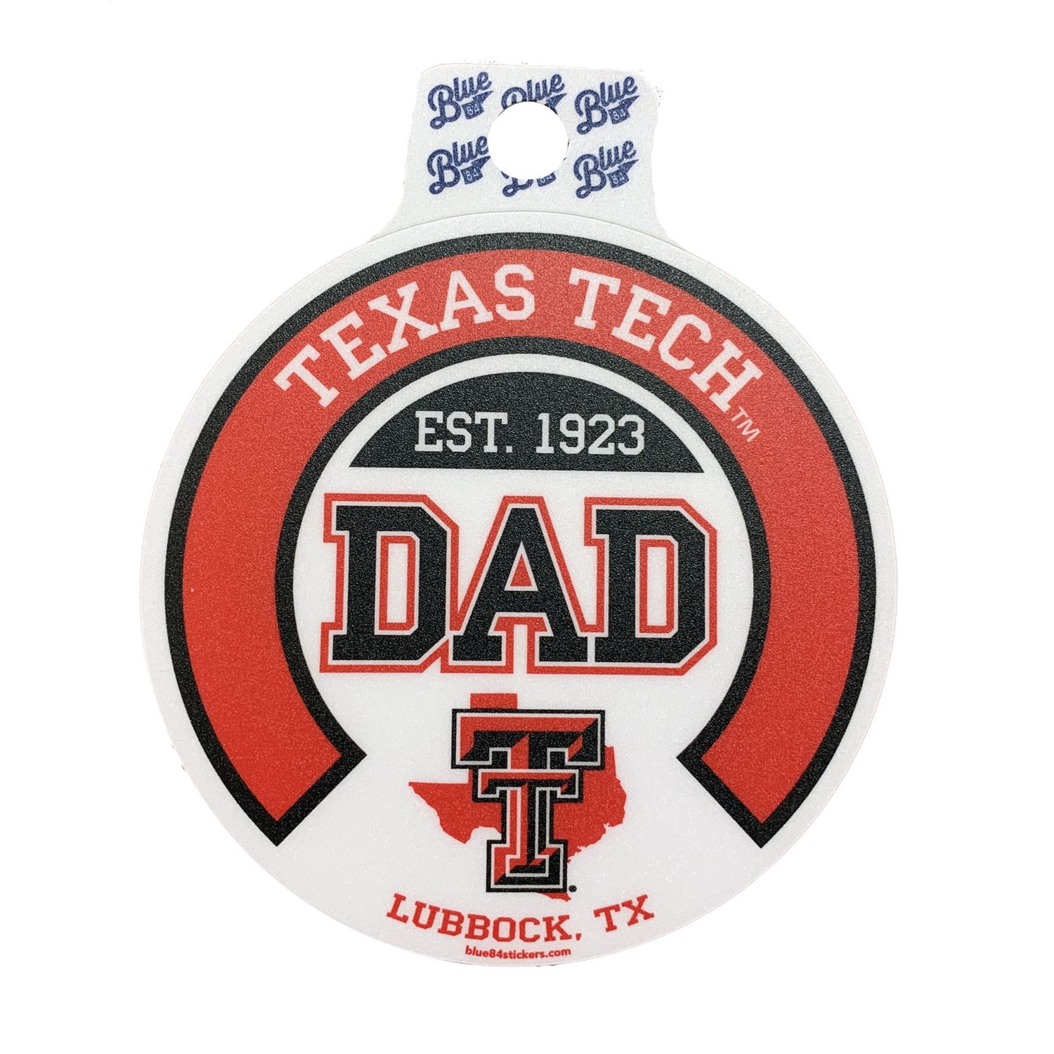 Dad Round Lonestar Pride Sticker