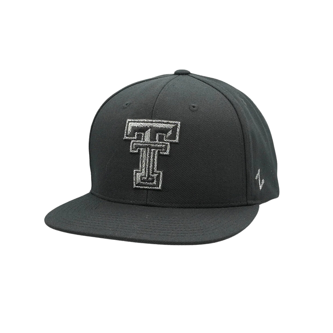 Tungsten Grey Logo Black Flatbill Cap