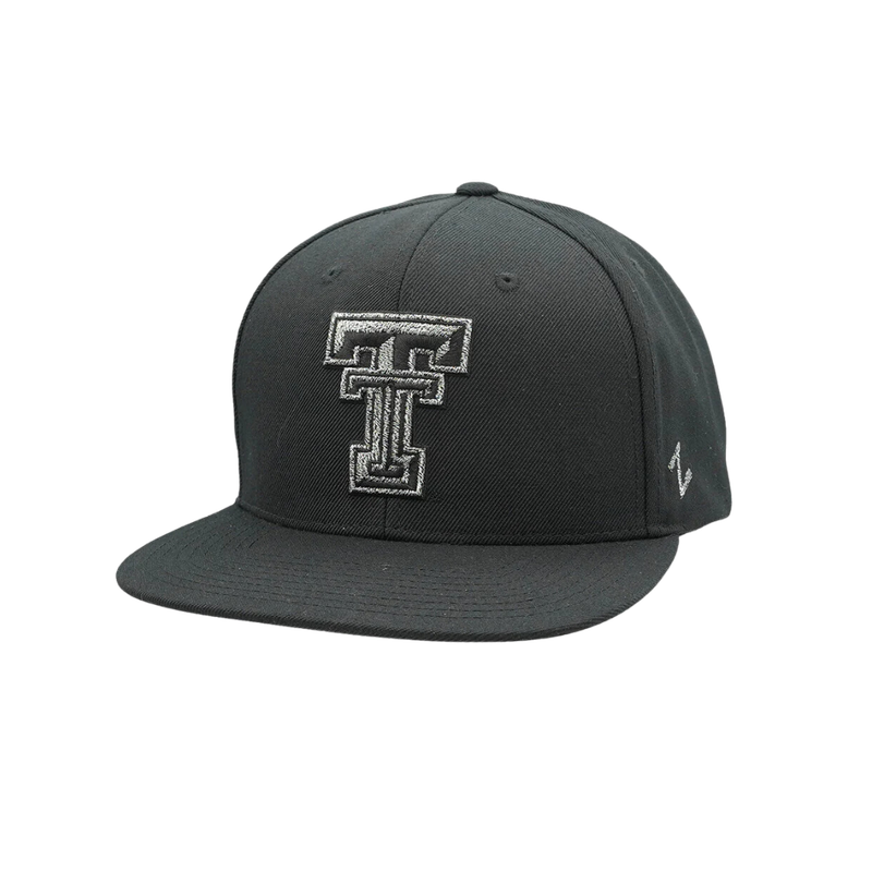 Tungsten Grey Logo Black Flatbill Cap