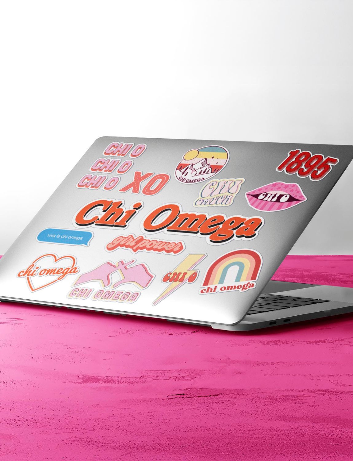 Chi Omega Girl Power Sticker Sheet