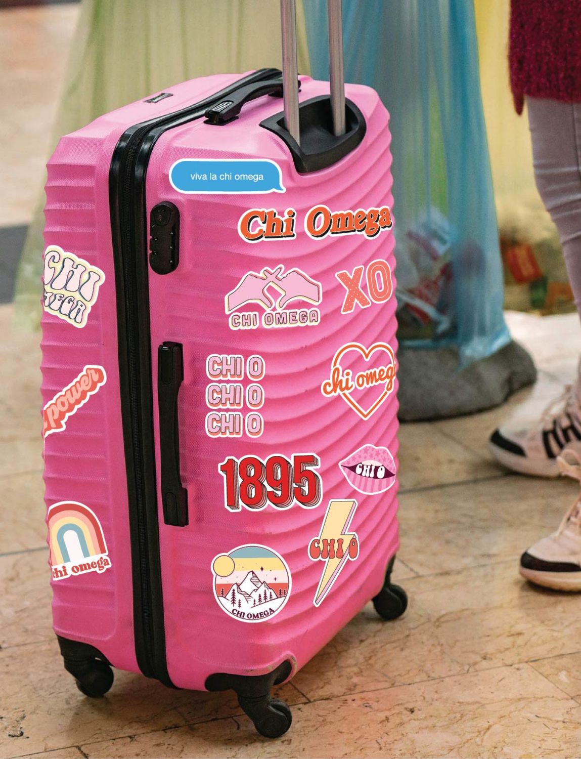 Chi Omega Girl Power Sticker Sheet