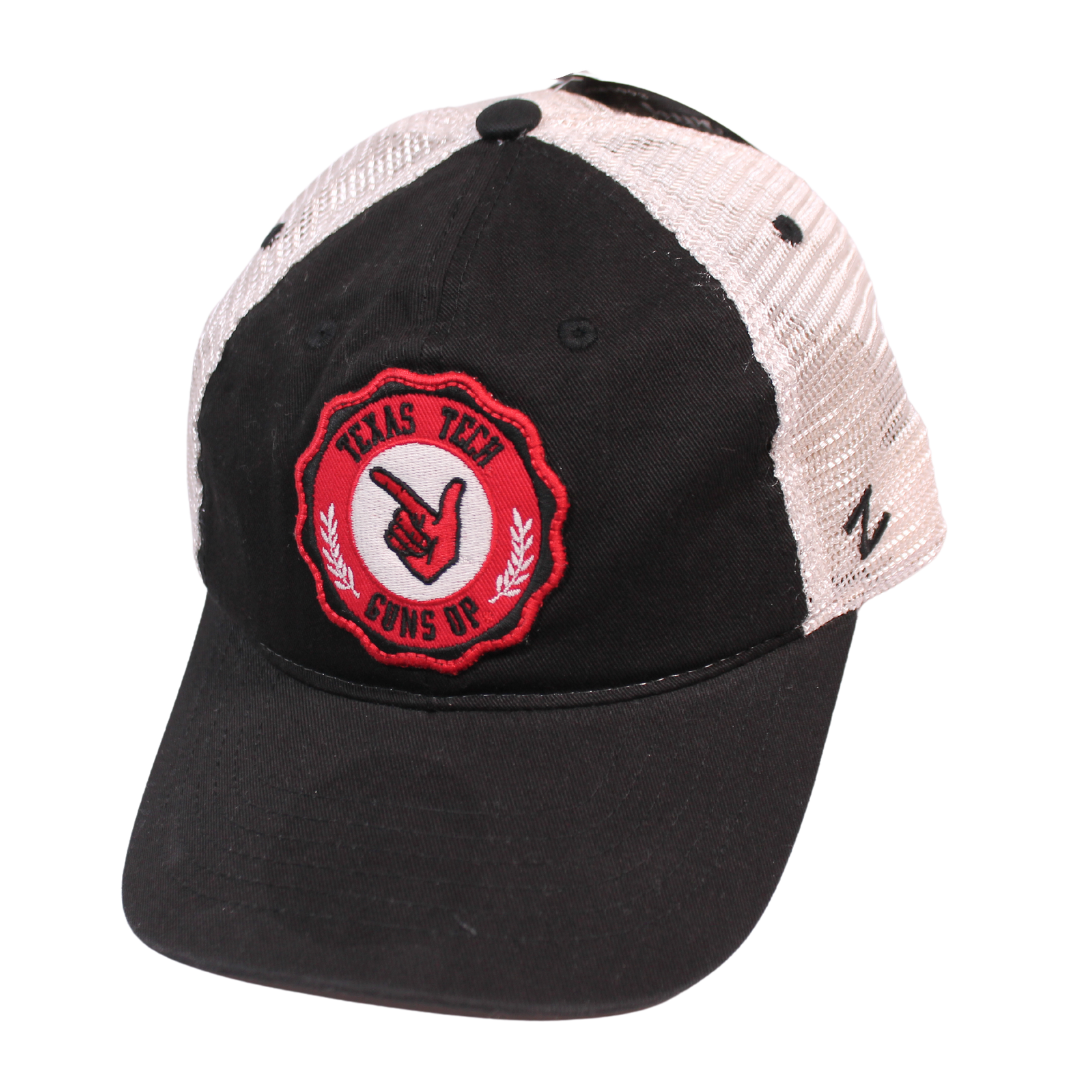 Zephyr Token Guns Up Black/Cream Mesh Cap