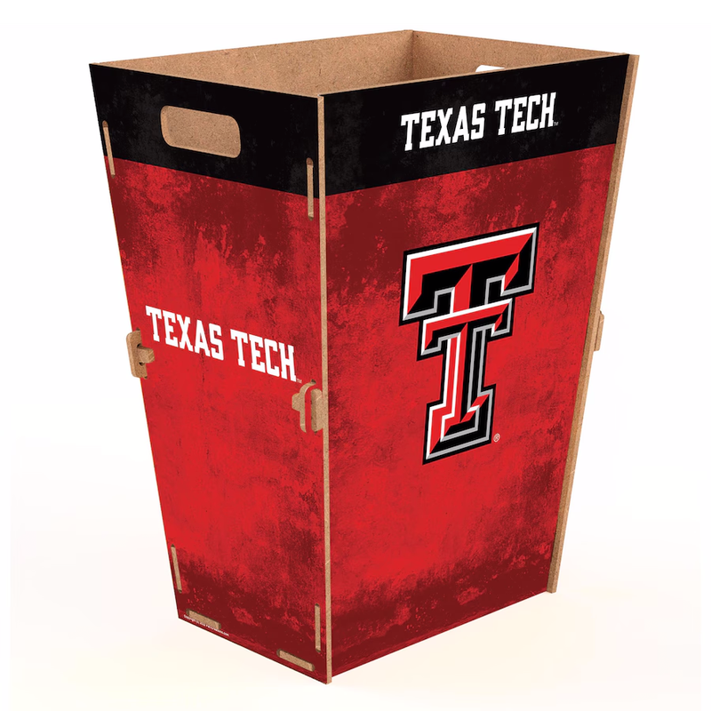 Double T Wooden Trash Bin