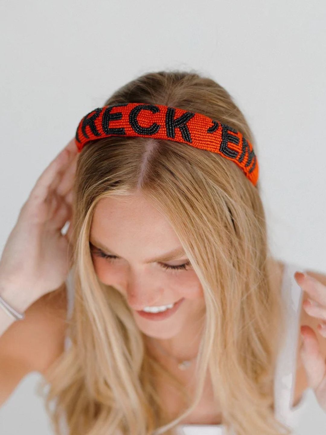Wreck em Beaded Headband