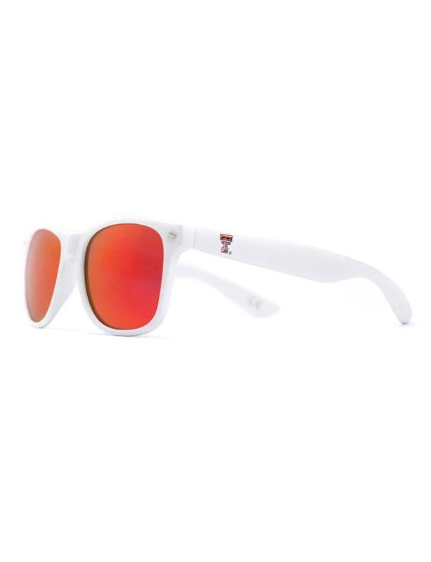 Texas Tech Sunglasses - White Frame w/ Red Lenses