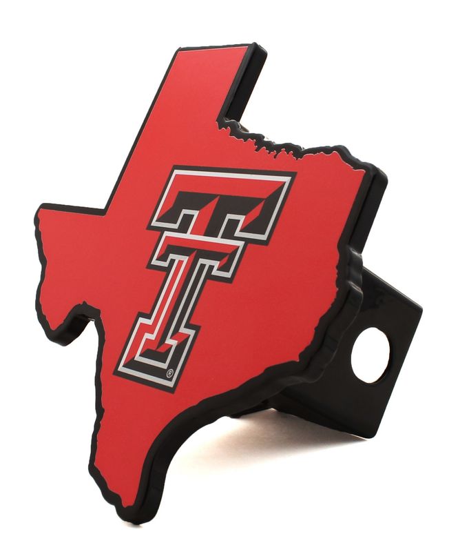 Cut Out State of Texas Double T Hitch Cover Red