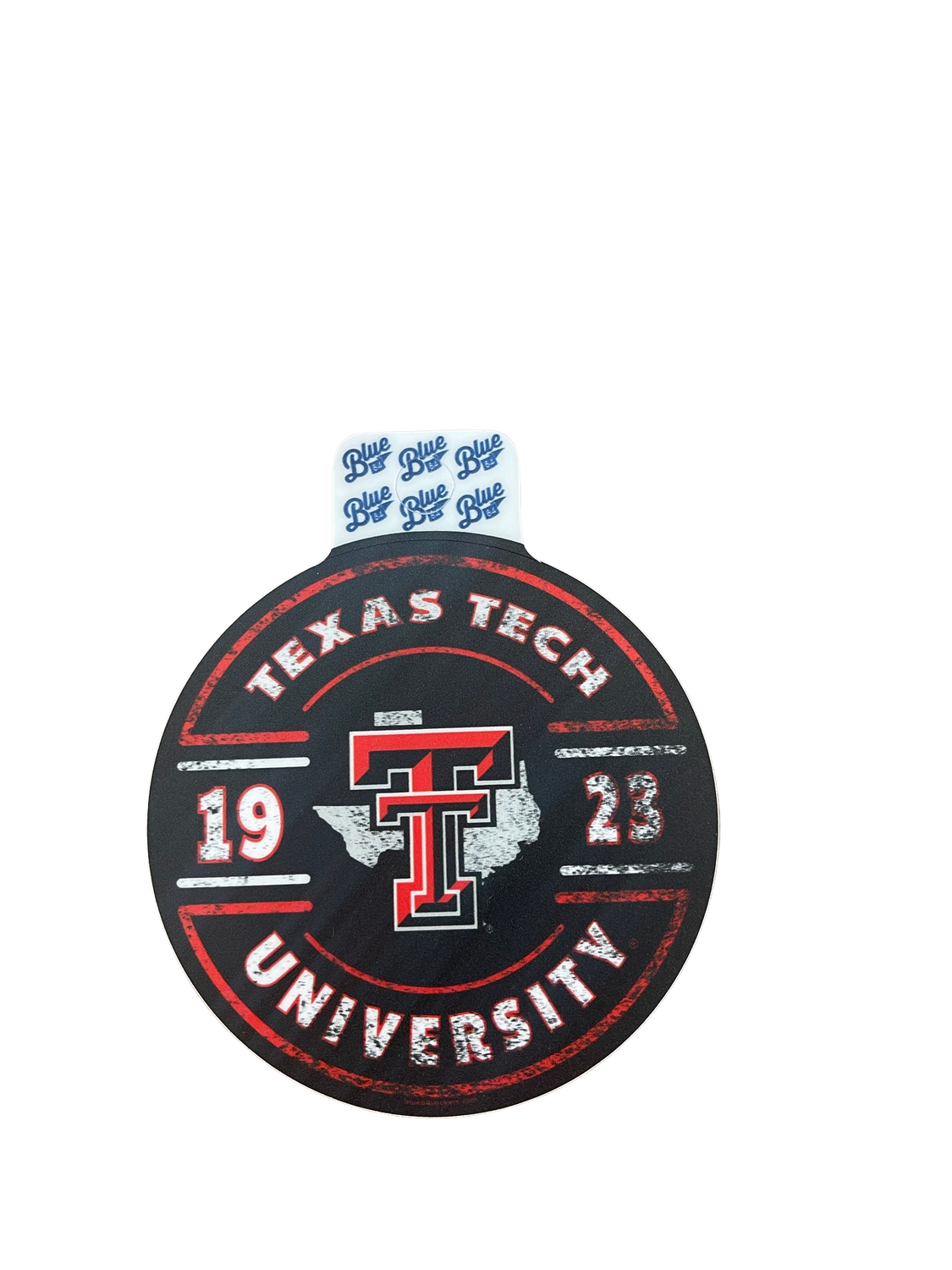 Round Distressed Black Sticker