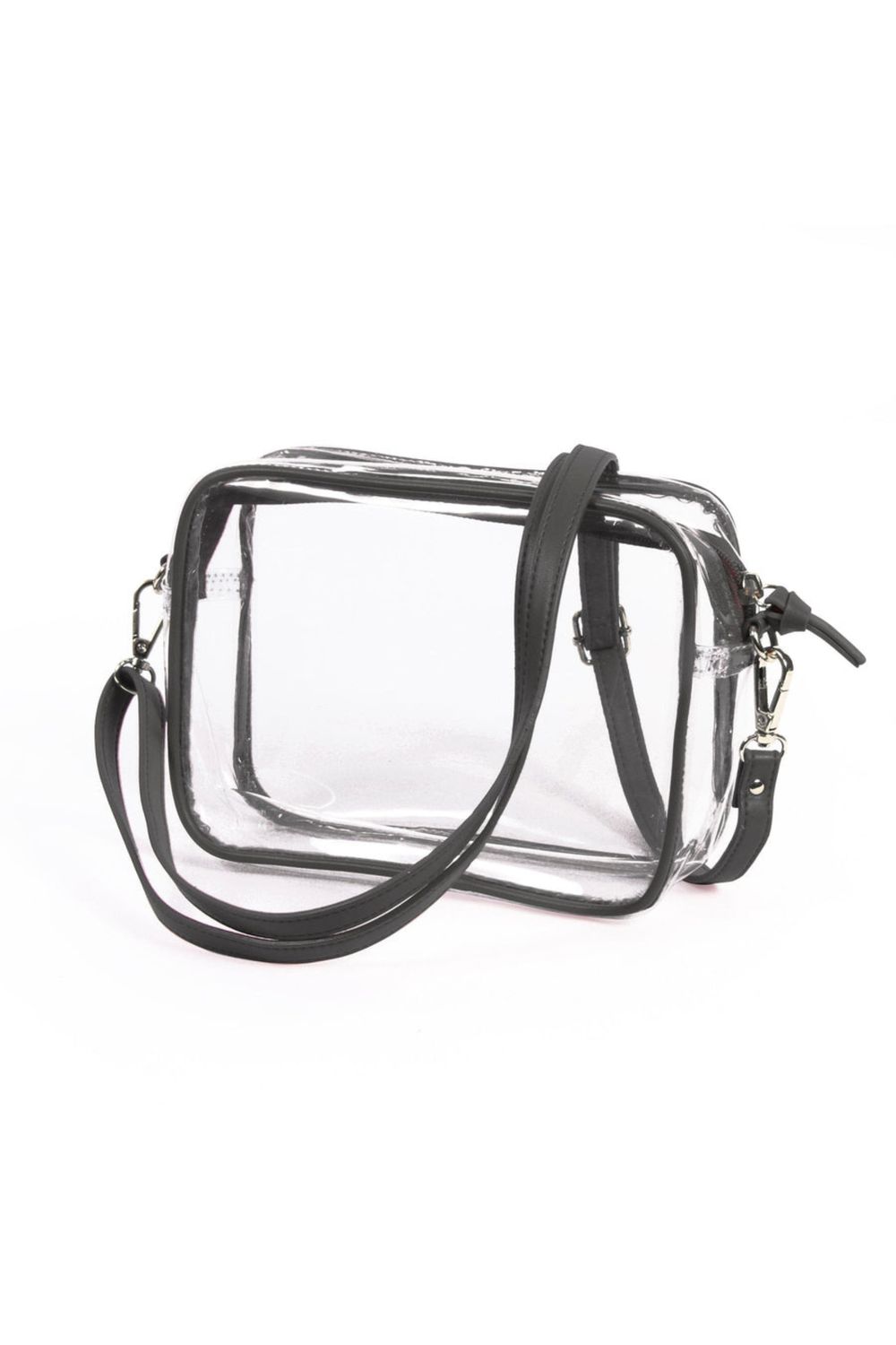 Bridget Clear Purse with Multi Straps - Red